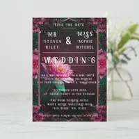 Floral Lotus Wedding Suite | Starry Night Romance Invitation