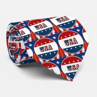 USA - American Flag and Stars in Circle #2 Necktie