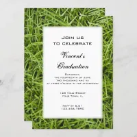 Green Grass Graduation Party Invitation