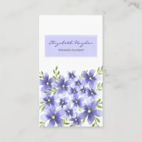 Purple Floral Business Cards