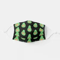 Black and Green Avocados Adult Cloth Face Mask