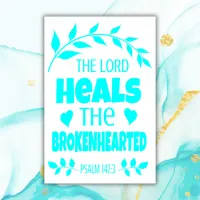 Bible verse turquoise | Archival Heavyweight Paper Poster