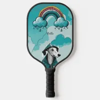 Rainbow and Dog Pickleball Paddle