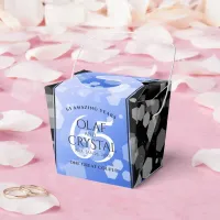 Elegant 65th Blue Sapphire Wedding Anniversary Favor Box