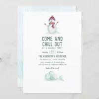 Vintage Style Winter Christmas Party Invitation