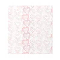 Red Doodle Hearts Pattern Notepad