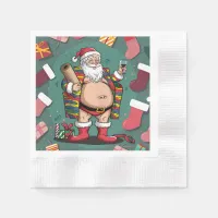 Cute funny father christmas napkins