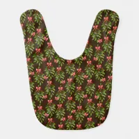 Christmas Hollies - Baby Bib