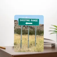 Turn Left to Shooting Range Foam Board