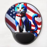 Patriotic cat mousepad