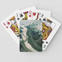 Alaska Mountain Range-Aerial View Poker Cards