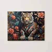 Captivatingly Cute & Beautiful Wild Tiger's Gaze Jigsaw Puzzle