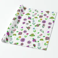 Whimsical Flowers Wrapping Paper