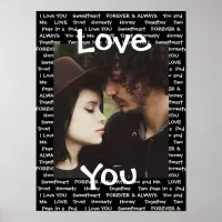 Personalized this "Love You" Couple's Poster