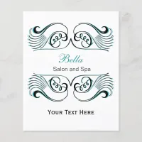 aqua  , black and white Chic Business Flyers