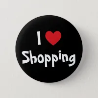 I Love Shopping Pinback Button