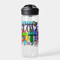 Spread Love Not Hate | LGBTQI+ Pride Water Bottle