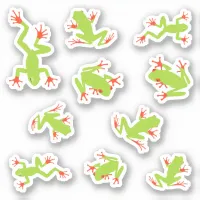 Green Tree Frogs Sticker