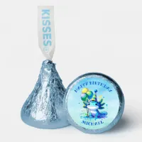 Blue and Green Axolotl Boy's Birthday Personalized Hershey®'s Kisses®