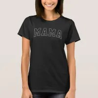 Any Color Cute Black Retro Mom MAMA  T-Shirt Tri-Blend Shirt