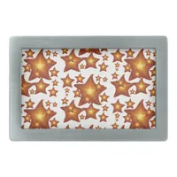 Shining Starfish bright orange design Belt Buckle