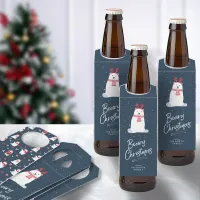 Polar Beary Christmas ID851 Bottle Hanger Tag