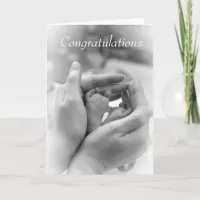 Black and White Congratulations on New Baby Card