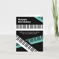 Happy Birthday Piano Keyboard Keys Modern Music Card