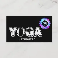 *~* Yoga Teacher Instructor Lotus OM Mandala Business Card