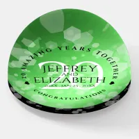 Elegant 20th Emerald Wedding Anniversary Paperweight