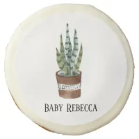 Potted Succulent Houseplant Custom Sugar Cookie