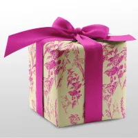 Pink & Cream Botanical Flower Line Art  Wrapping Paper Sheets