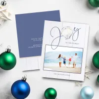 Budget Nautical Christmas Joy Shell Holiday Photo