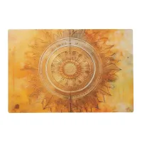 *~* BLESSED SACRED Gold  Orange Mandala AP2 Placemat