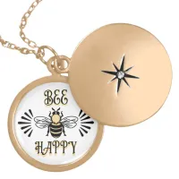 Bee Happy | Vintage Colors Honey Bee Gold Plated Necklace