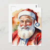 Custom Words Father Christmas Picture Santa Claus Postcard