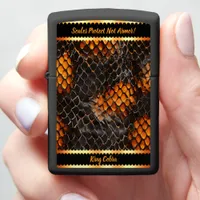 Vibrant patterns of snakeskin in nature zippo lighter