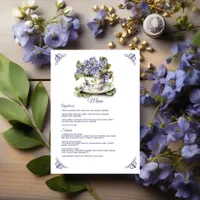 Future Dusk Common Evening Primrose Floral Wedding Menu