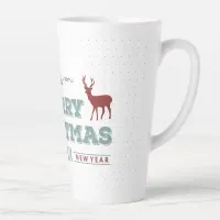 Merry Christmas Happy New Year Deer ID612 Latte Mug