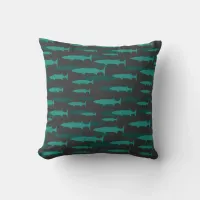 Barracuda Fish Pattern Throw Pillow