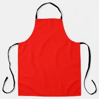 Simple Classy Solid Color Red Candy Apple Apron