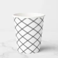 White and Black Art Deco Elegance Paper Cups