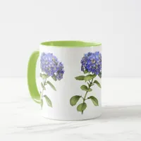 Blue Hydrangea Flower Mug