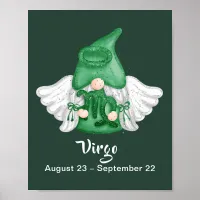 Gnome Virgo Astrology Sign Angel 8" x 10" Poster