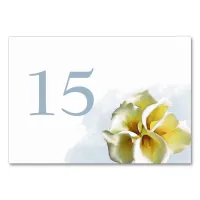 watercolor calla lilies Wedding table numbers