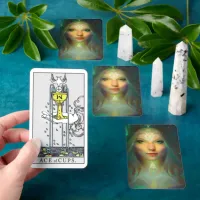 Glowing Goddess of Light Digital Fantasy Art Tarot