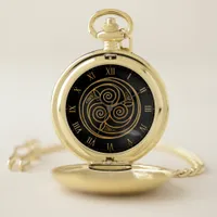 Triple Celtic Knot Swirl Mandala Pocket Watch