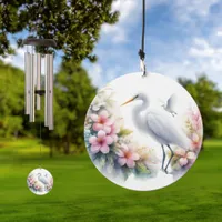 Tropical Egret Bird Coastal Wind Chime Wind Chime