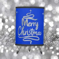 Merry and Bright Christmas in Silver and Blue | Tripod Lamp