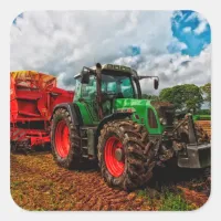 Farming Tractor Photo Sticker